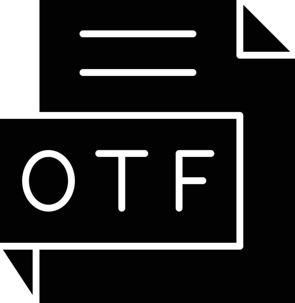 vector diseño otf icono estilo