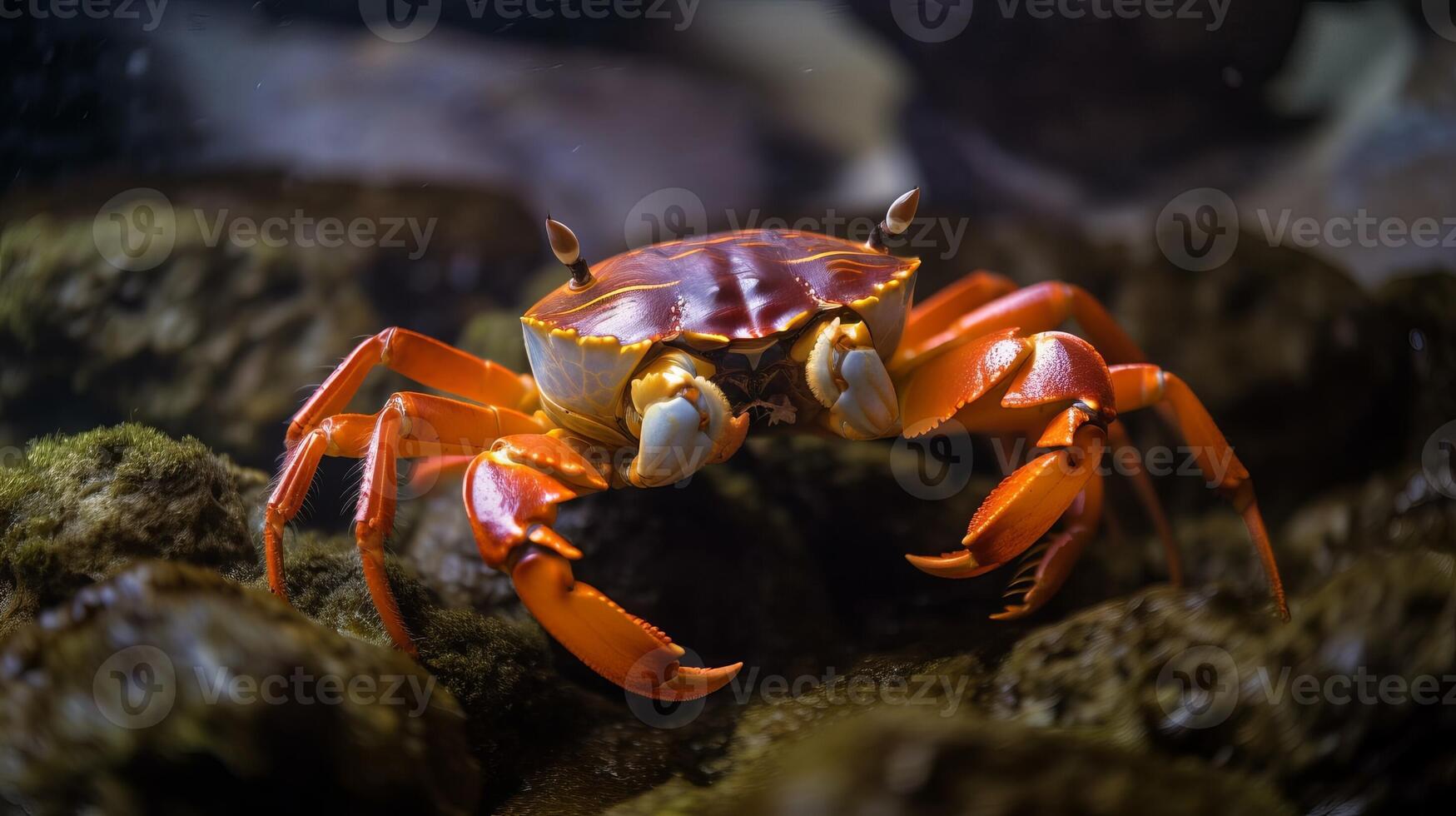 A crab in the sea photo