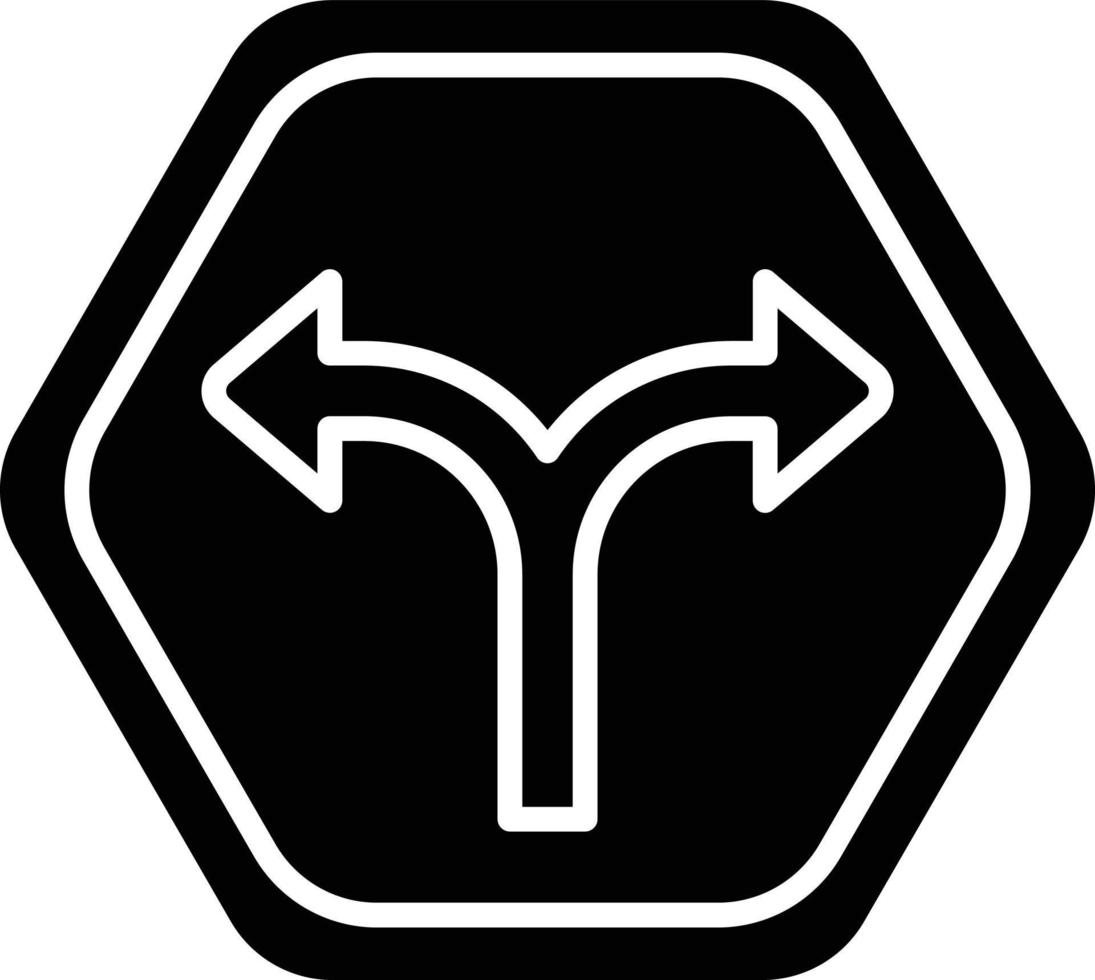 Vector Design Split Road Icon Style