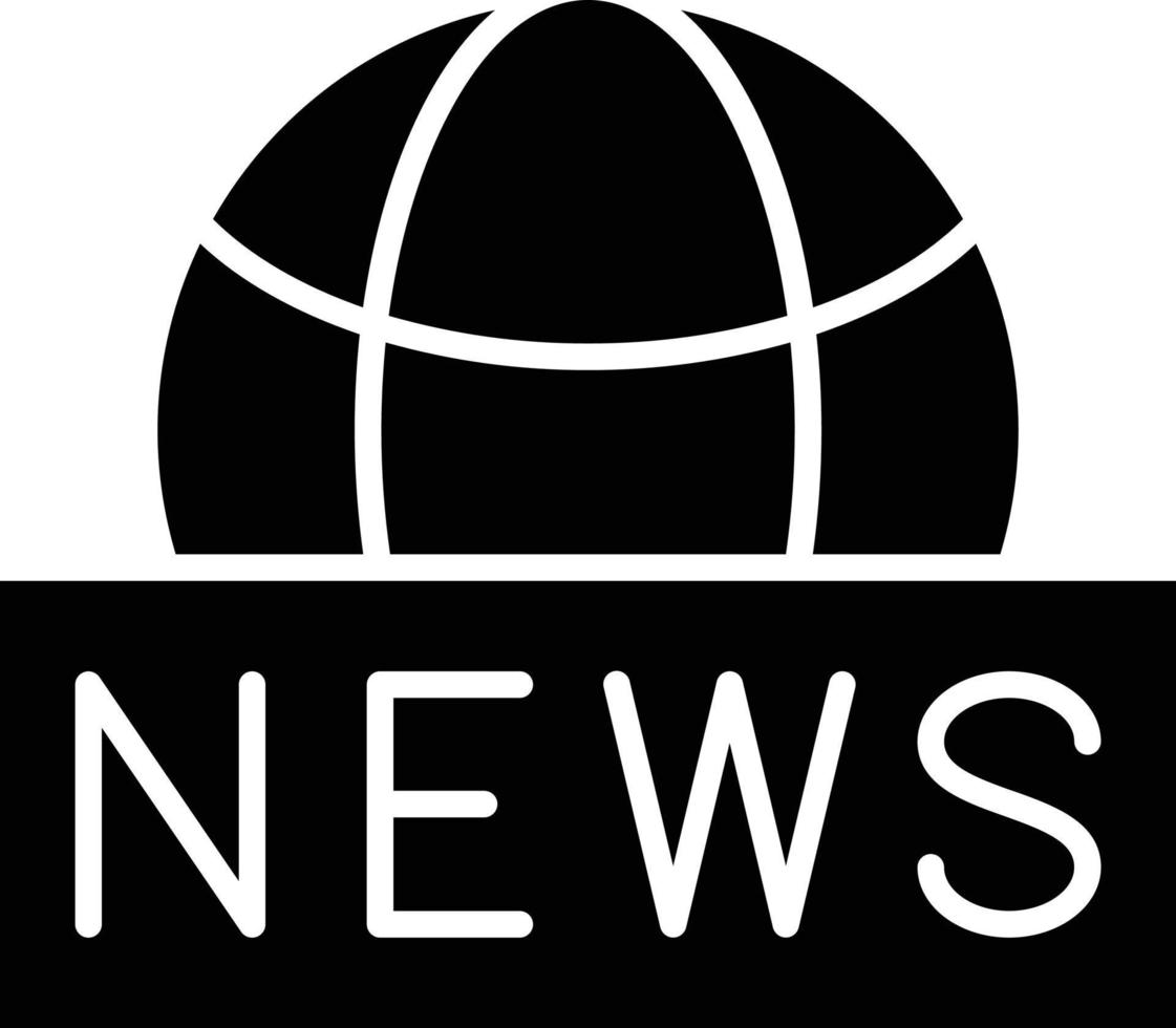 vector diseño global Noticias icono estilo