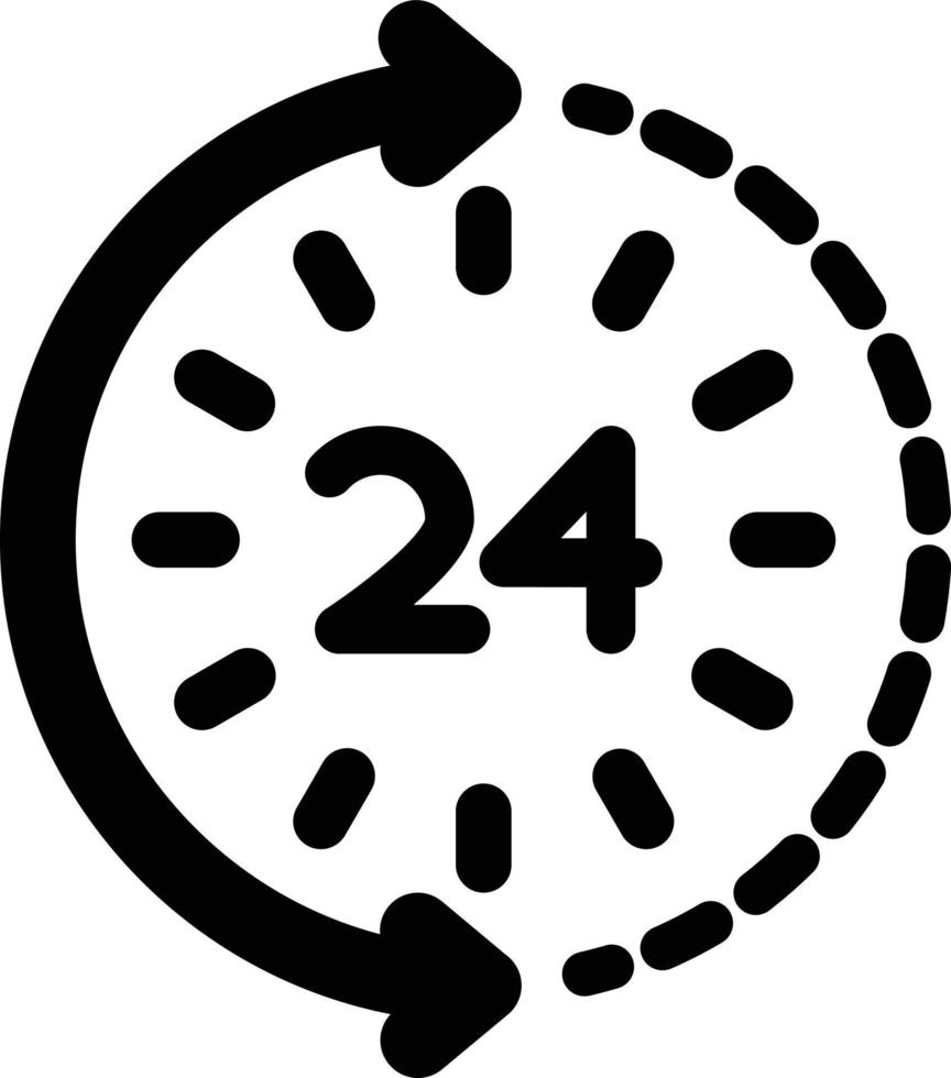 Vector Design 24 Hours Icon Style