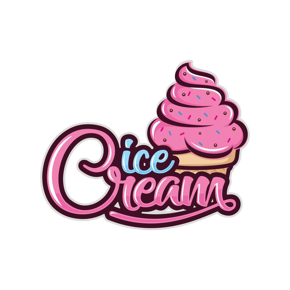 Ice cream logo design vector