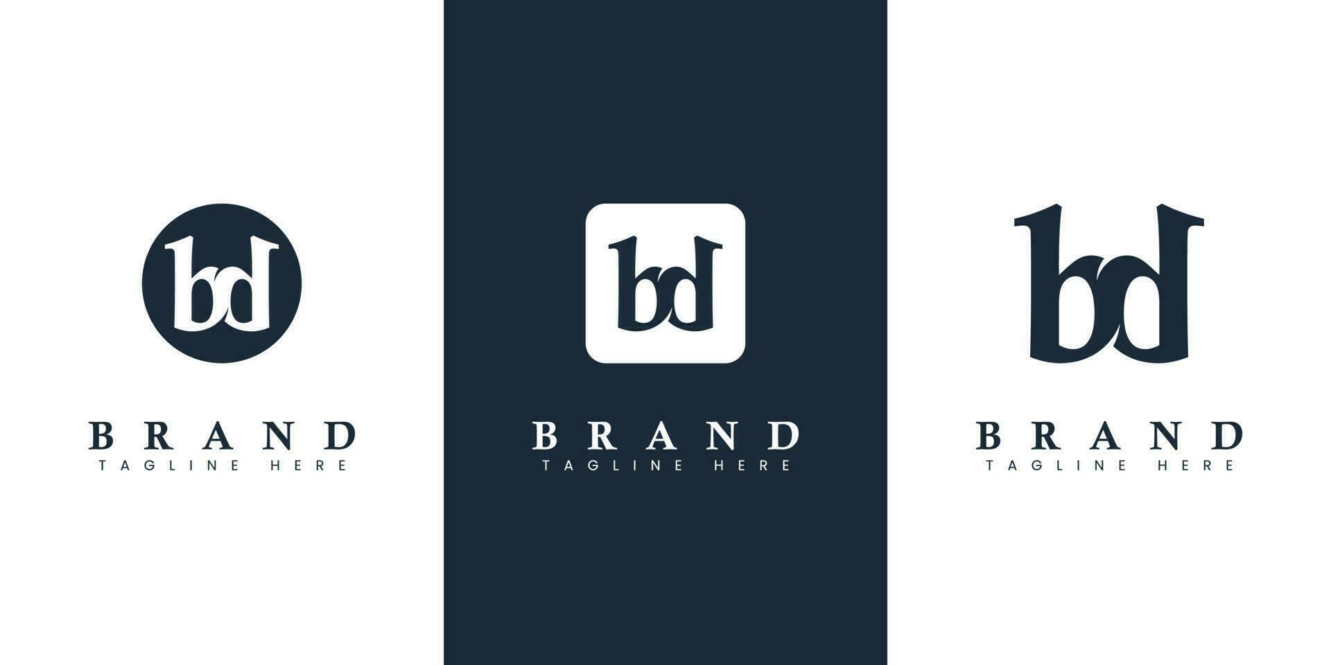 Modern and simple Lowercase BD Letter Logo, suitable for any business with BD or DB initials. vector