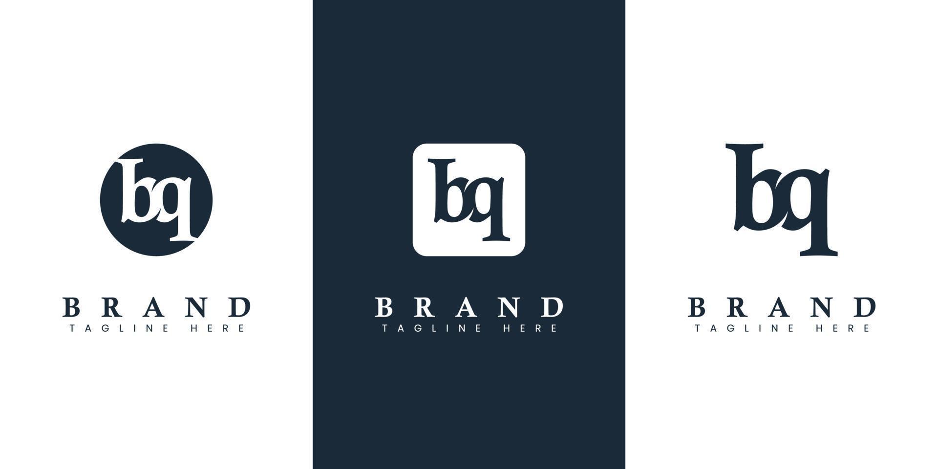 Modern and simple Lowercase BQ Letter Logo, suitable for any business with BQ or QB initials. vector