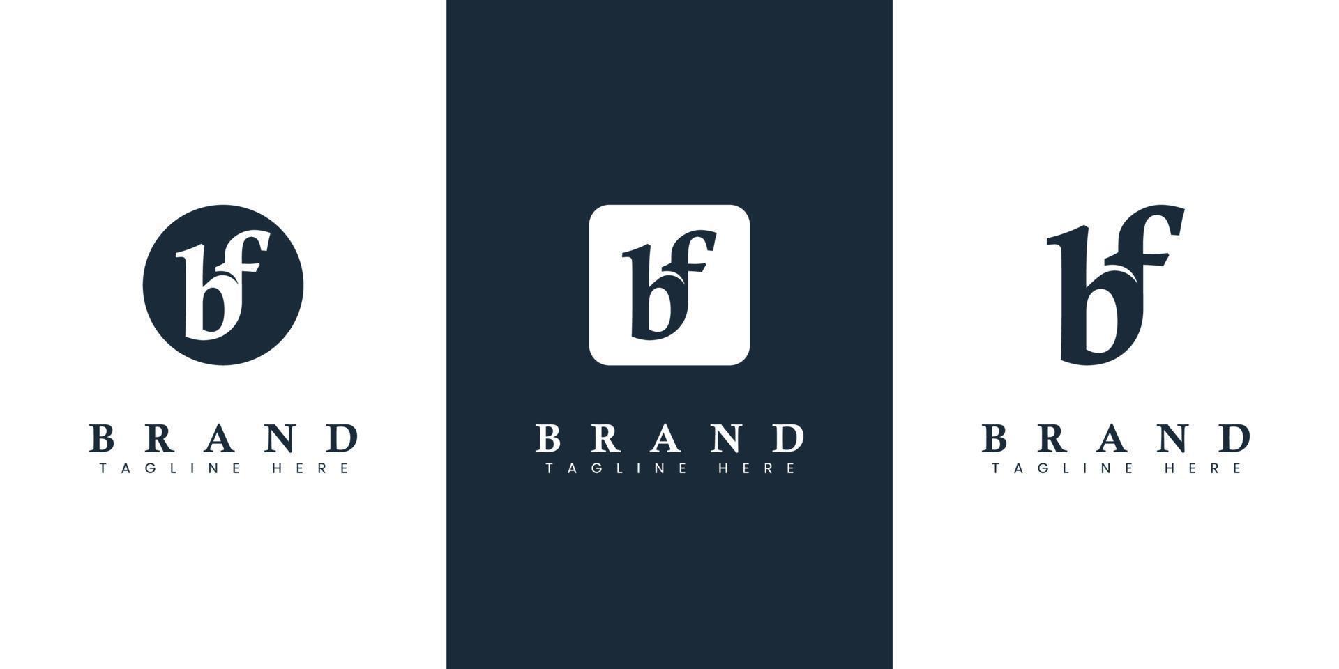 Modern and simple Lowercase BF Letter Logo, suitable for any business with BF or FB initials. vector