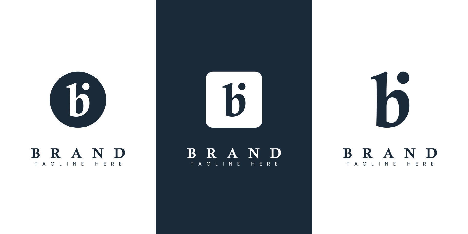 Modern and simple Lowercase BI Letter Logo, suitable for any business with BI or IB initials. vector