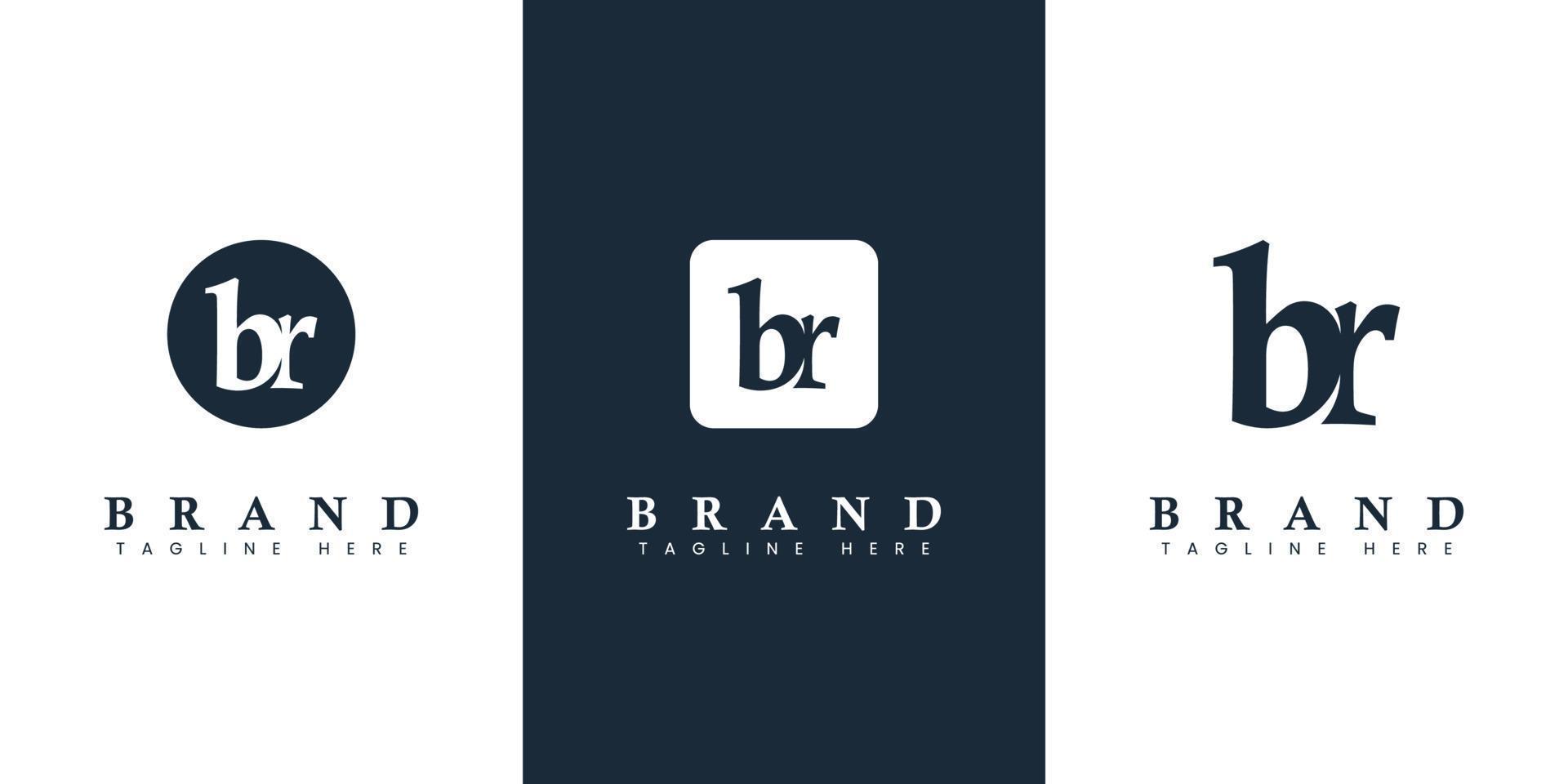 Modern and simple Lowercase BR Letter Logo, suitable for any business with BR or RB initials. vector