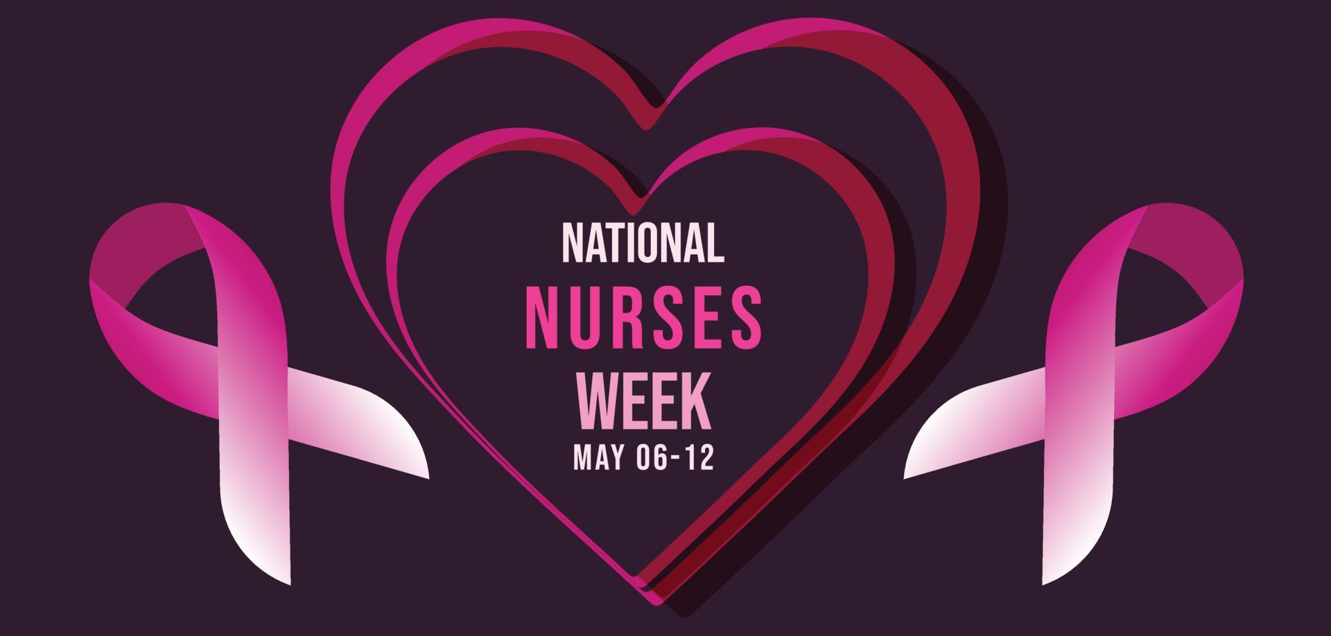 May 06 to 12 is National Nurses week. Template for background, banner, card, poster. vector