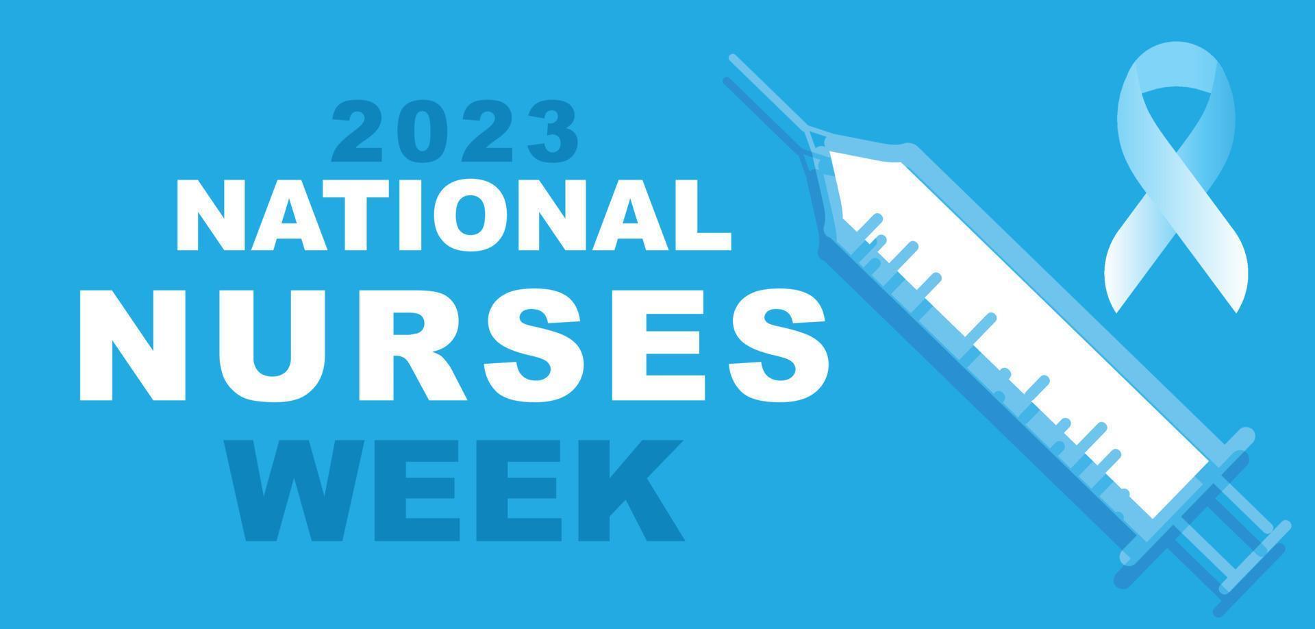 mayo 06 a 12 es nacional enfermeras semana. modelo para fondo, bandera, tarjeta, póster. vector
