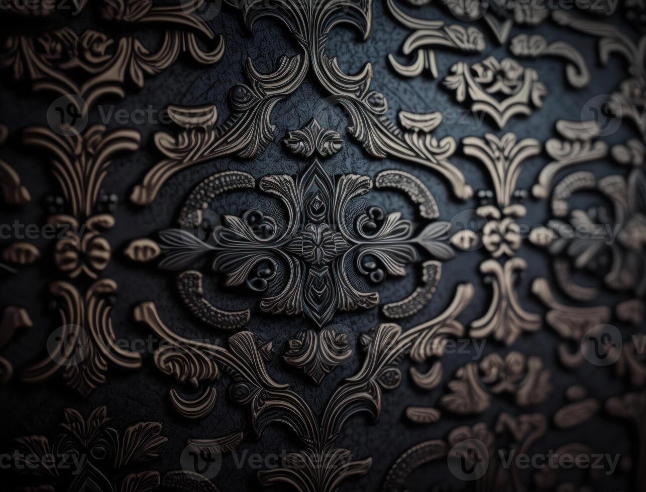 Royal vintage Victorian Gothic background Rococo venzel and whorl created with technology photo