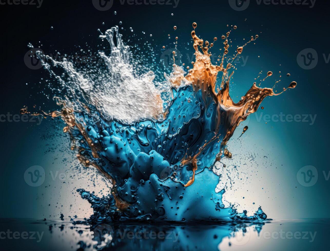 Fresh water splash background created with technology photo