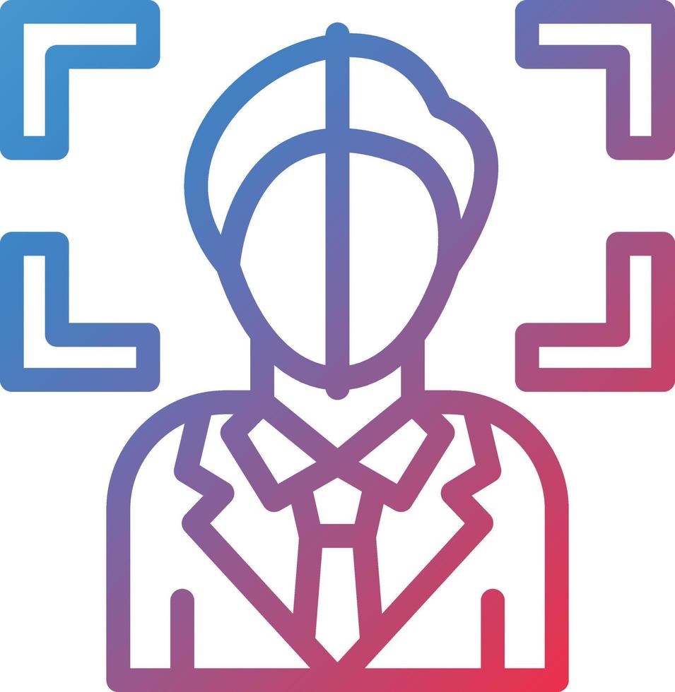 Vector Design Face Scan Icon Style