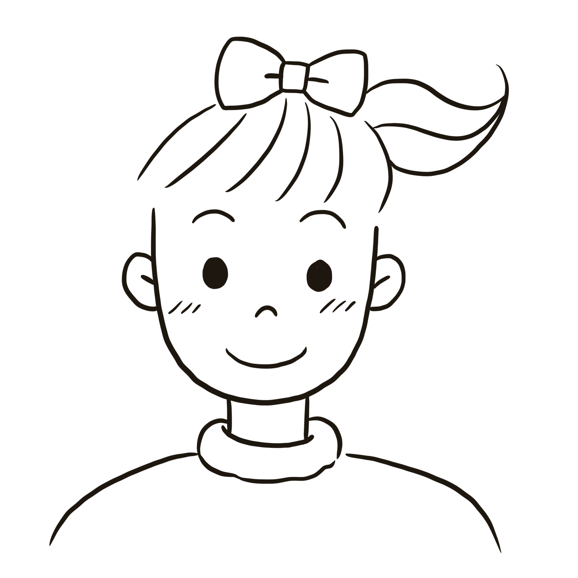 girl profile cartoon avatar doodle kawaii anime coloring page cute  illustration drawing clip art character chibi manga comic 23508741 Vector  Art at Vecteezy