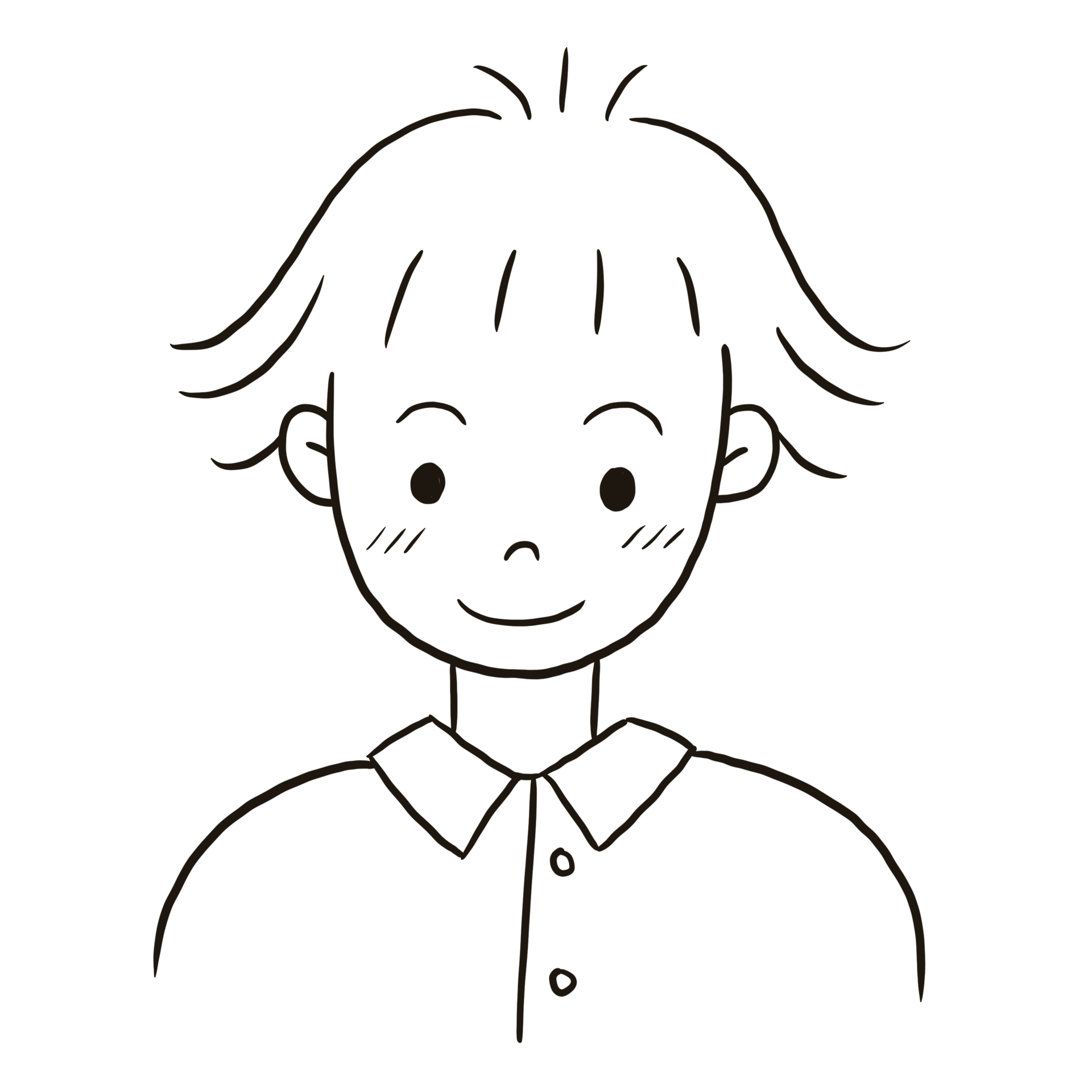 girl profile cartoon avatar doodle kawaii anime coloring page cute  illustration drawing clip art character chibi manga comic 22667654 PNG