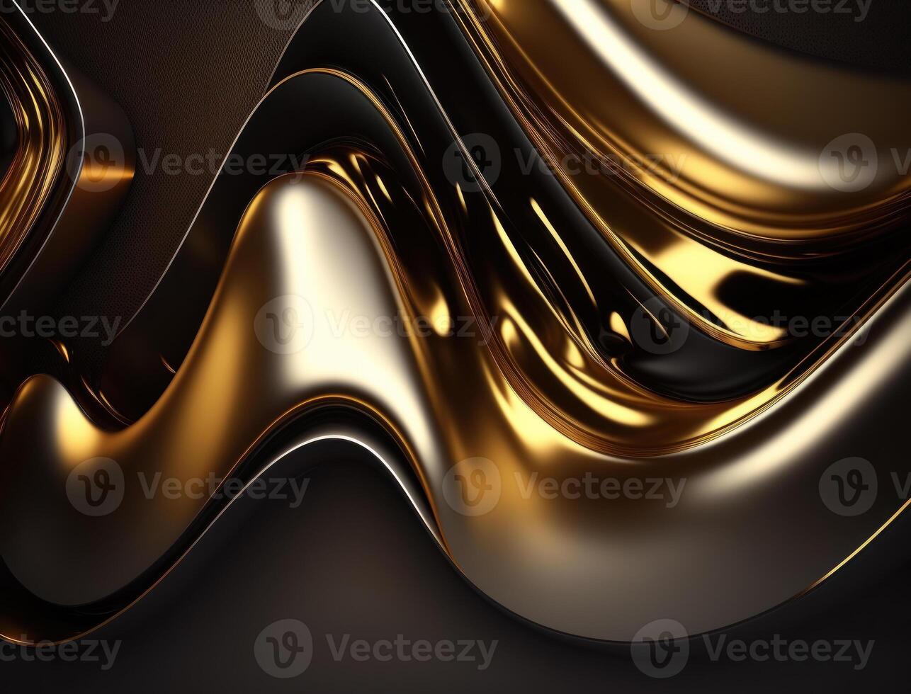A metallic abstract wavy liquid background technology photo