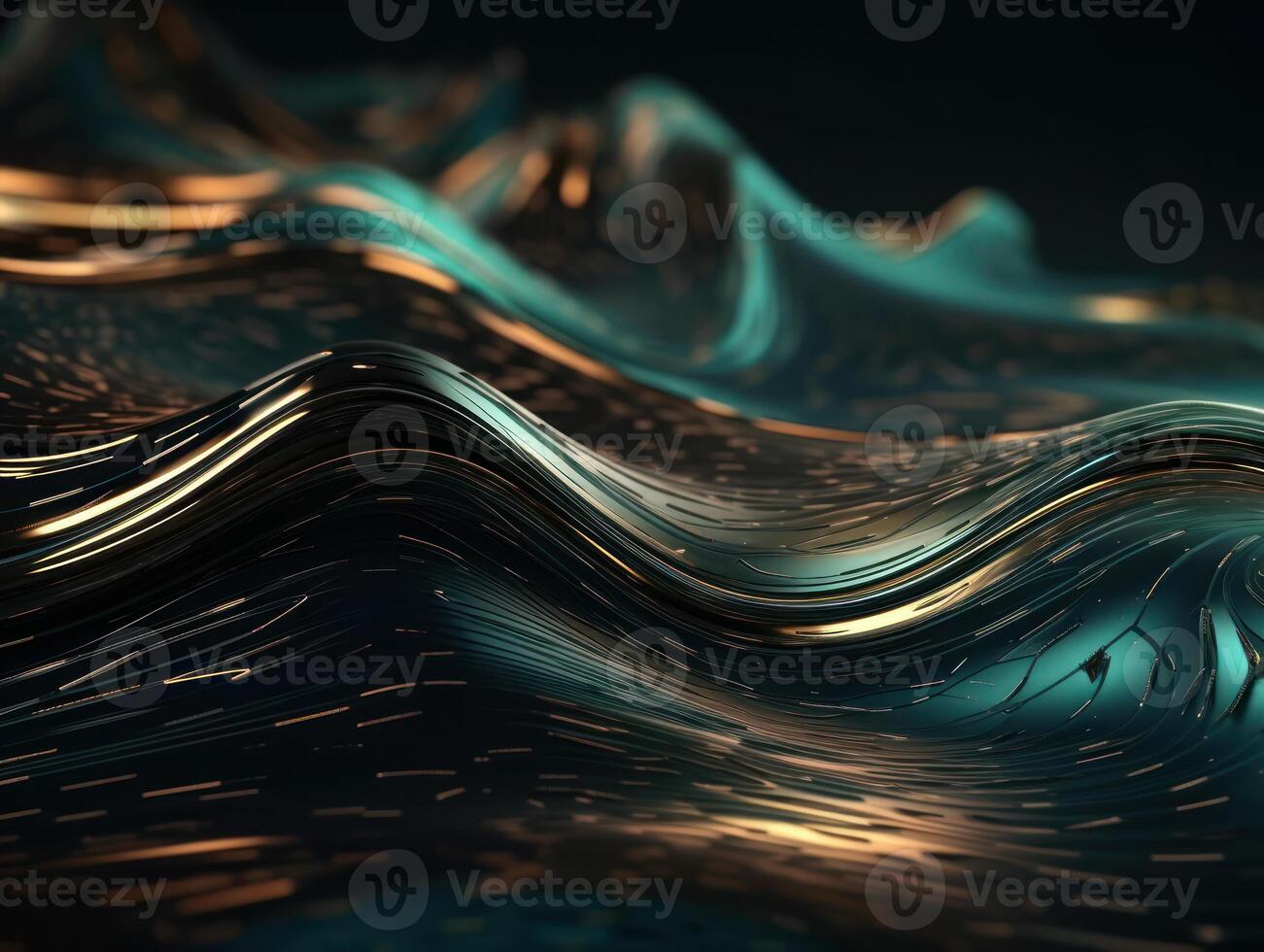 Modern colorful metallic wave stripes pattern background created with technology photo