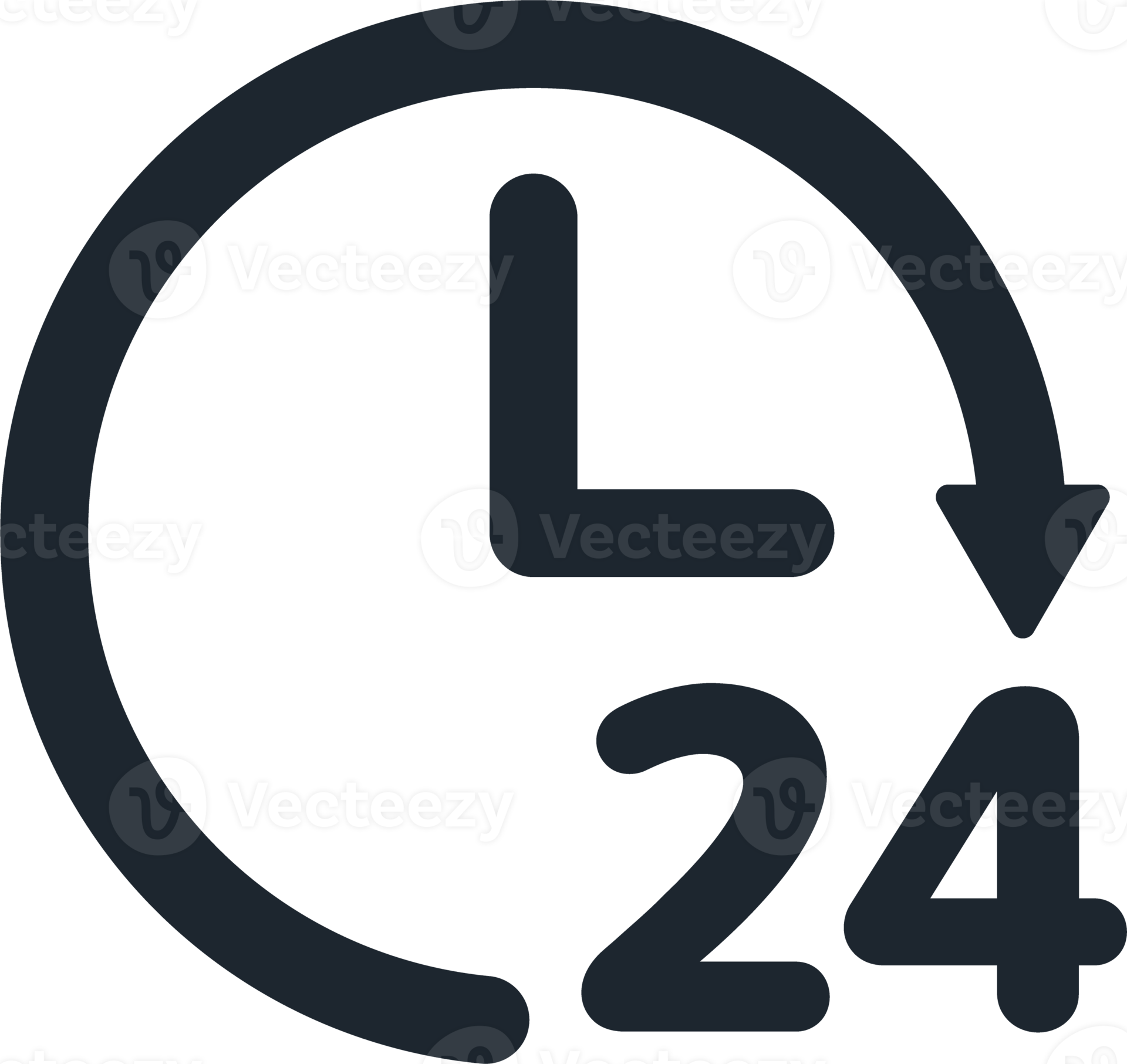 Free 24 hour clock icon, Analog clock. 22317624 PNG with Transparent