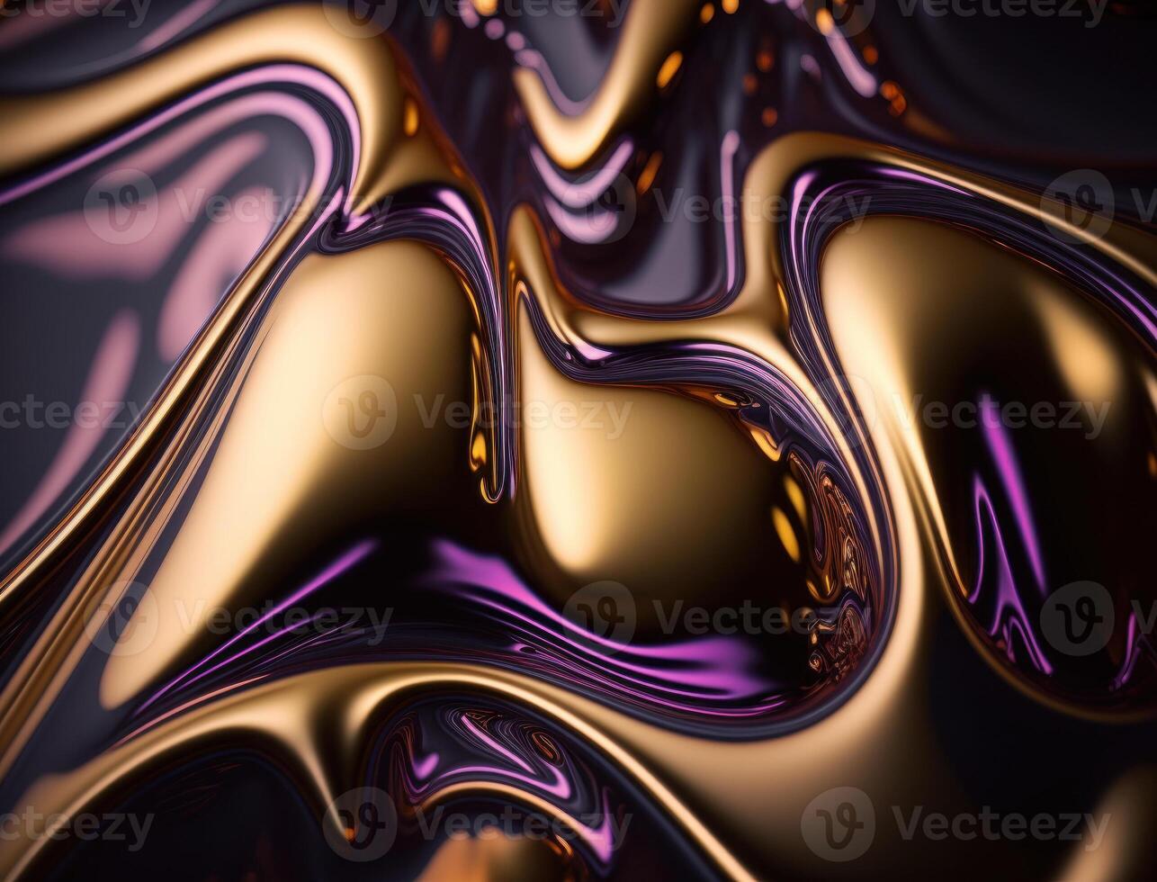 A metallic abstract wavy liquid background technology photo