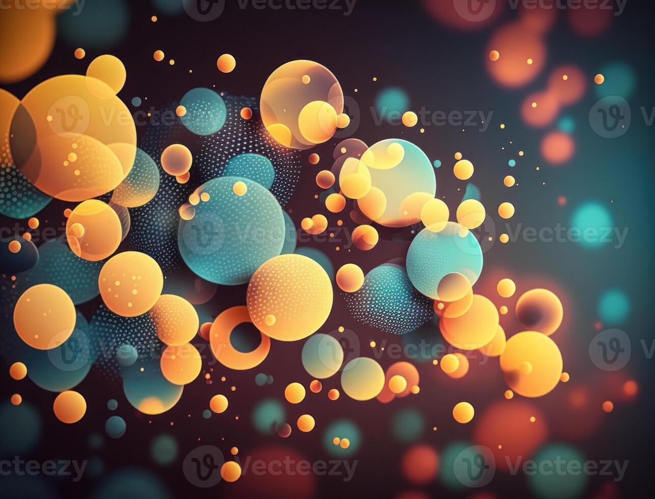 Colorful abstract geometric background with dot shapes pointillism style created with technology photo