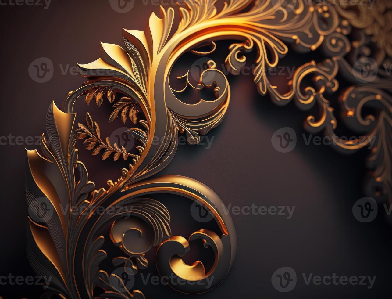 Royal vintage Victorian Gothic background Rococo venzel and whorl created with technology photo