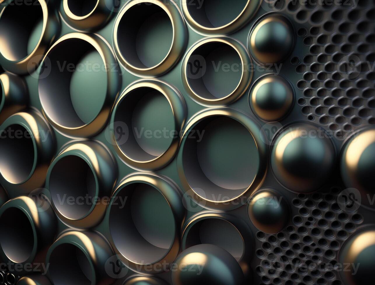Modern technology Geometric background with spheres created with technology photo