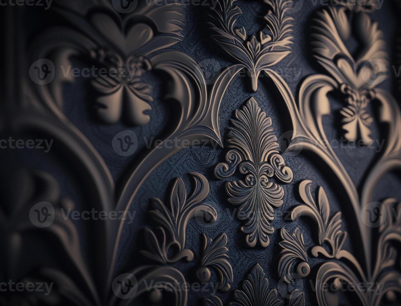Royal vintage Victorian Gothic background Rococo venzel and whorl created with technology photo