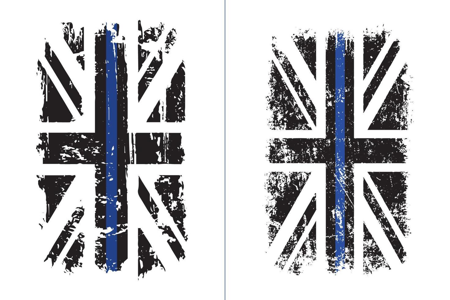 Thin Blue L ine Uk Flag Design vector