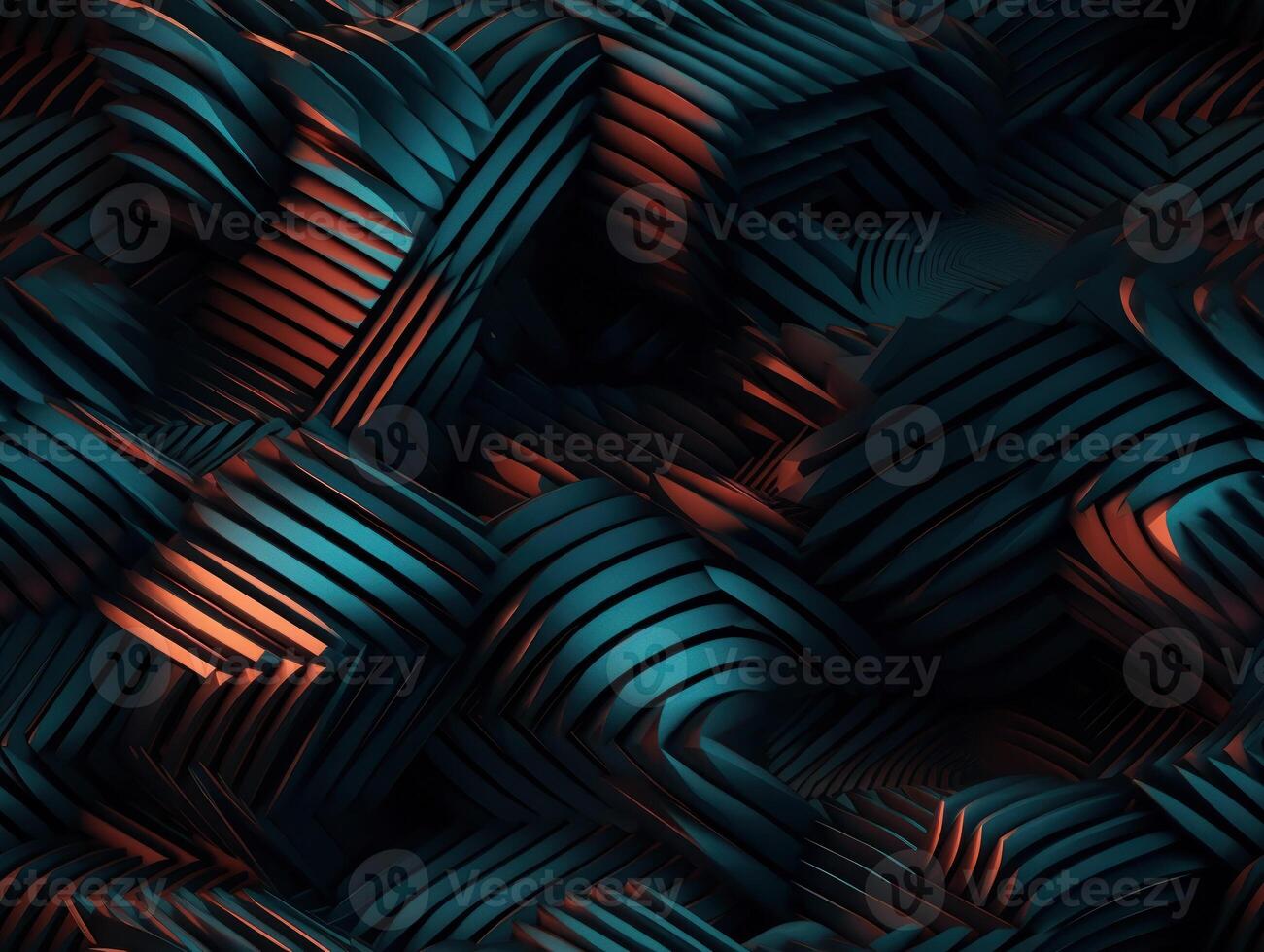 Dark abstract geometric grid pattern Seamless background created with technology photo