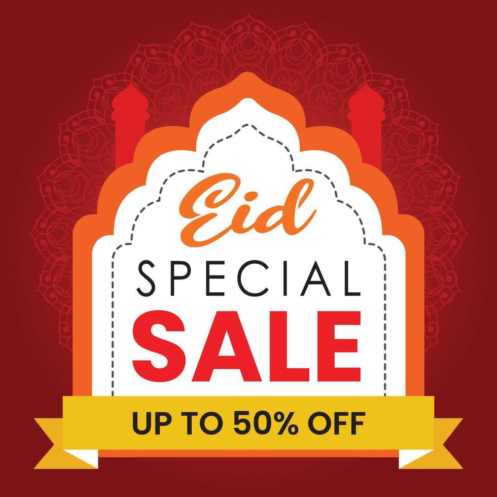 Super sale poster. Eid special sale banner template design vector