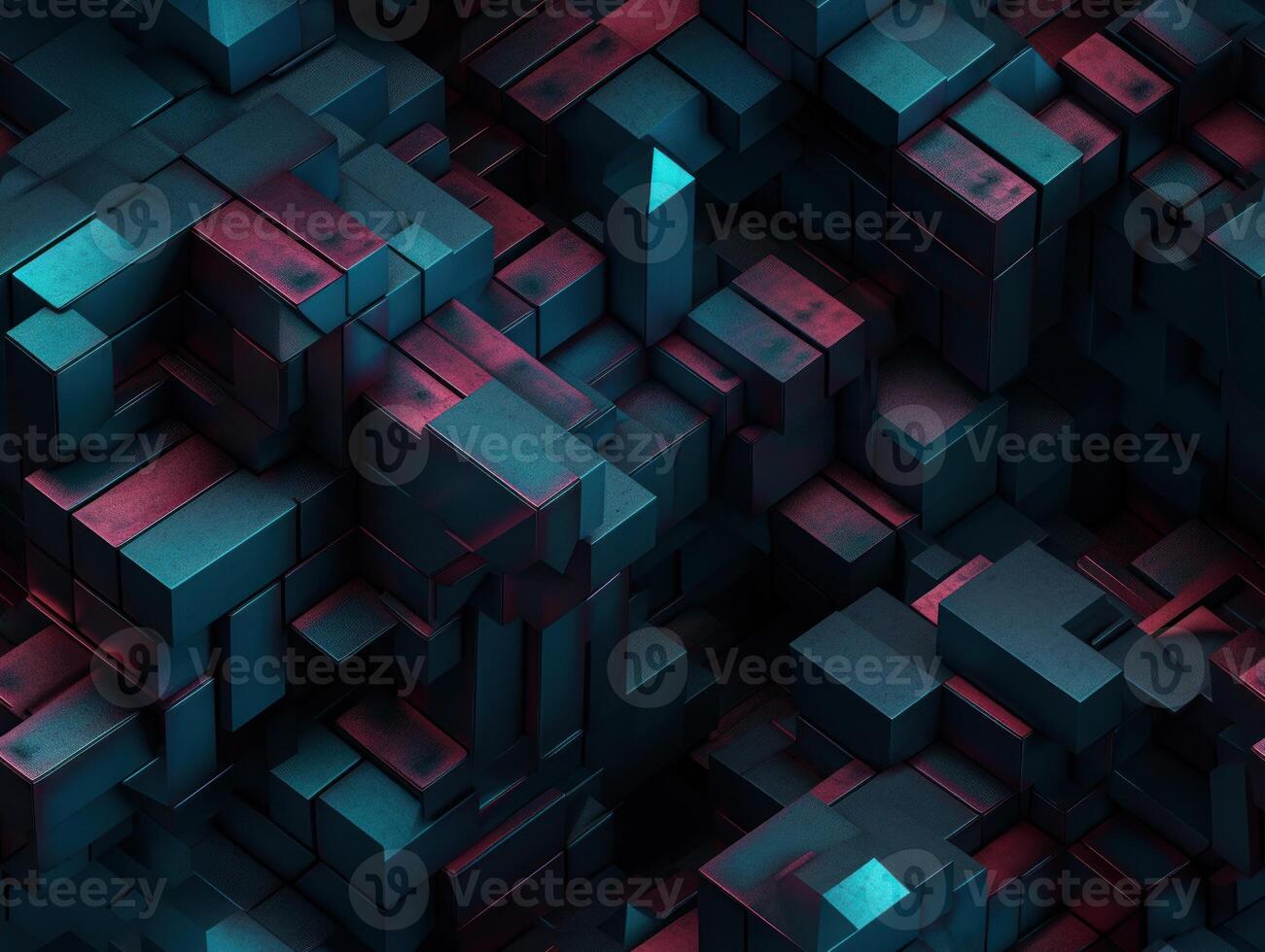 Dark abstract geometric grid pattern Seamless background created with technology photo
