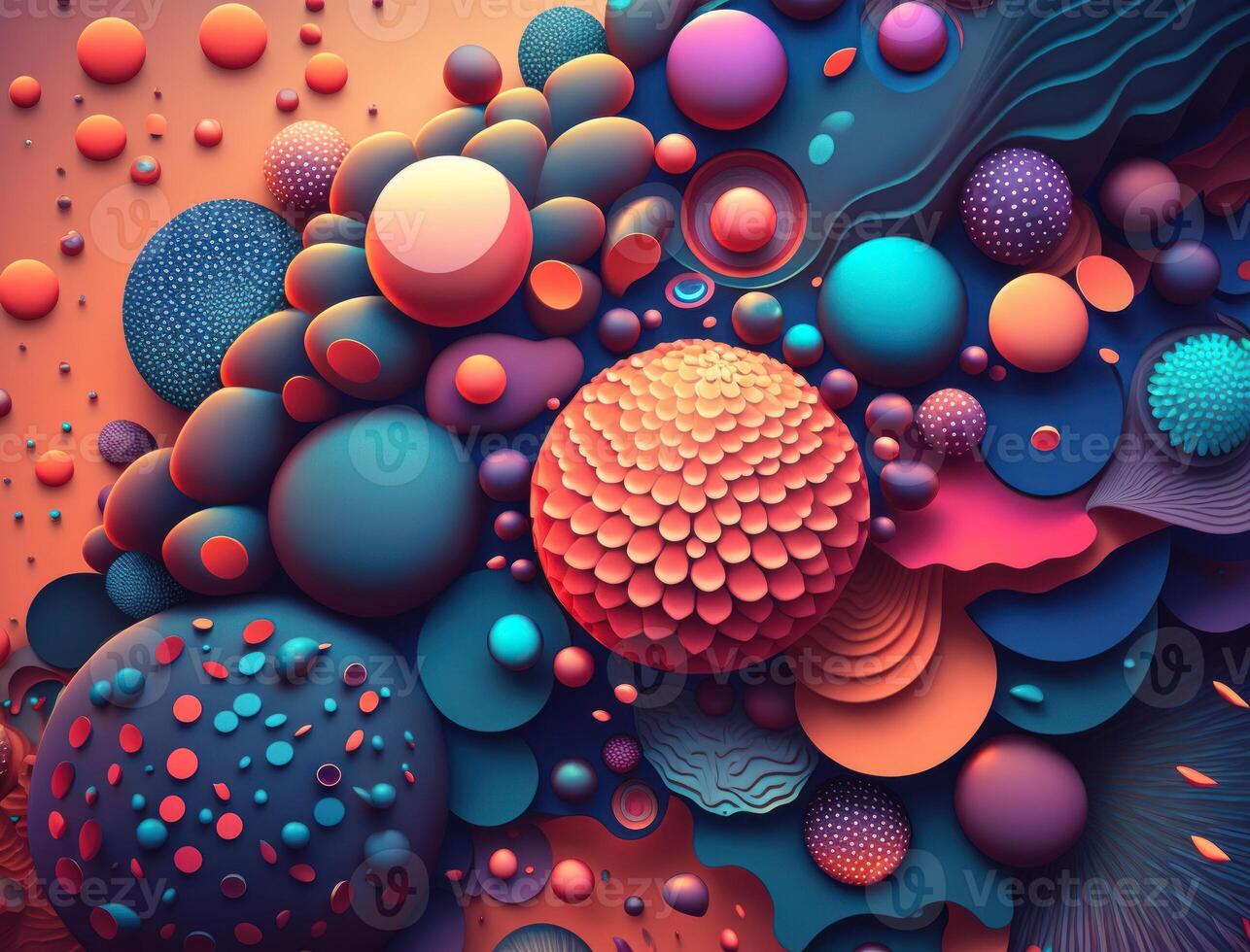 Abstract image featuring a combination of organic and geometric shapes dynamic and energetic background created with technology photo