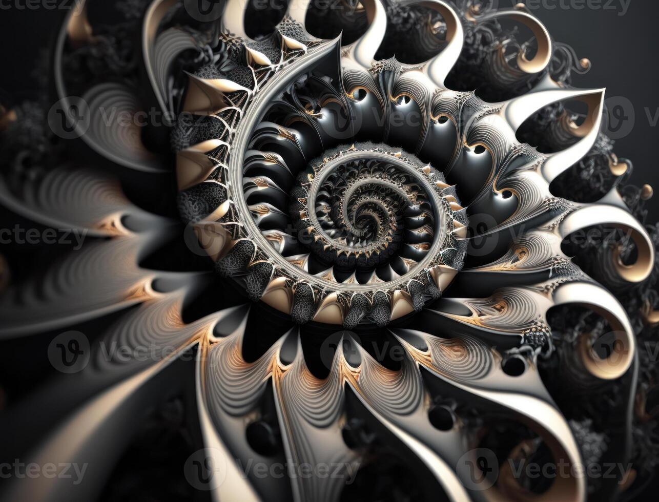 Fractal mandala Sacred geometry background created with technology photo