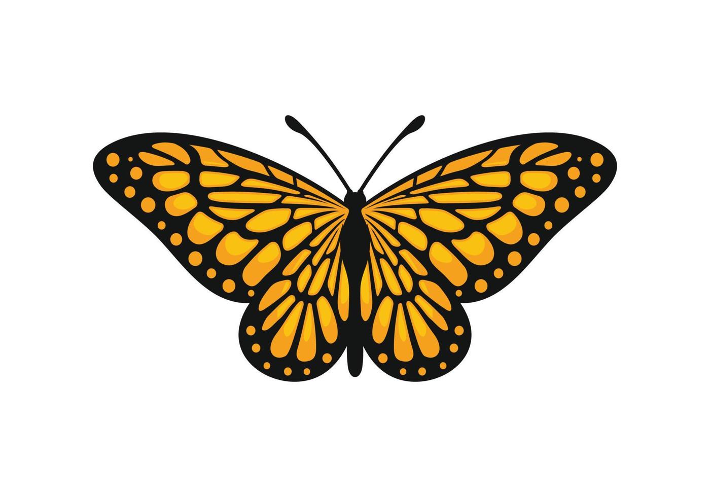 Butterfly icon isolated on white background vector