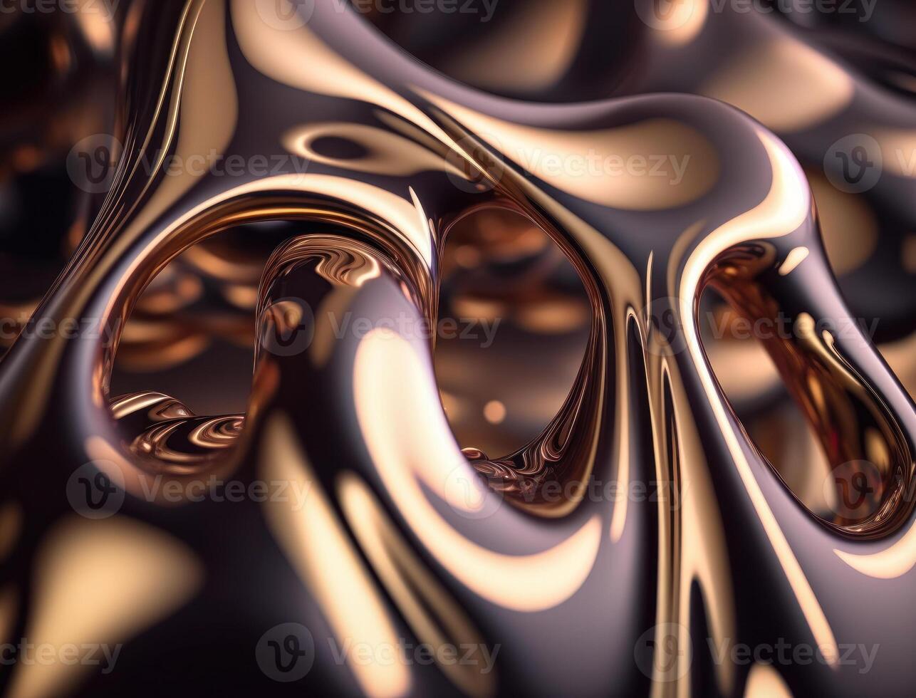 A metallic abstract wavy liquid background technology photo