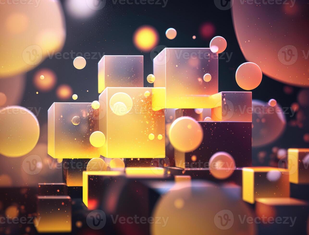 Colorful abstract geometric background with dot shapes pointillism style created with technology photo