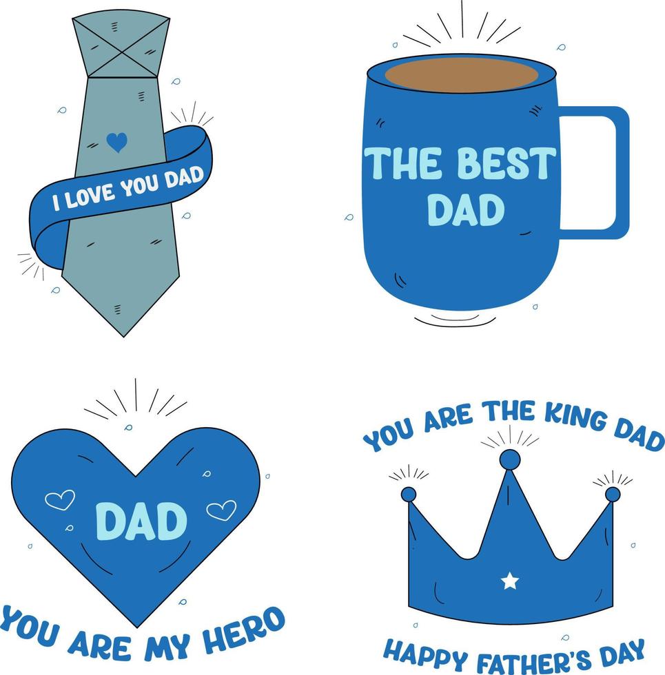 Father's day Free Vector designs