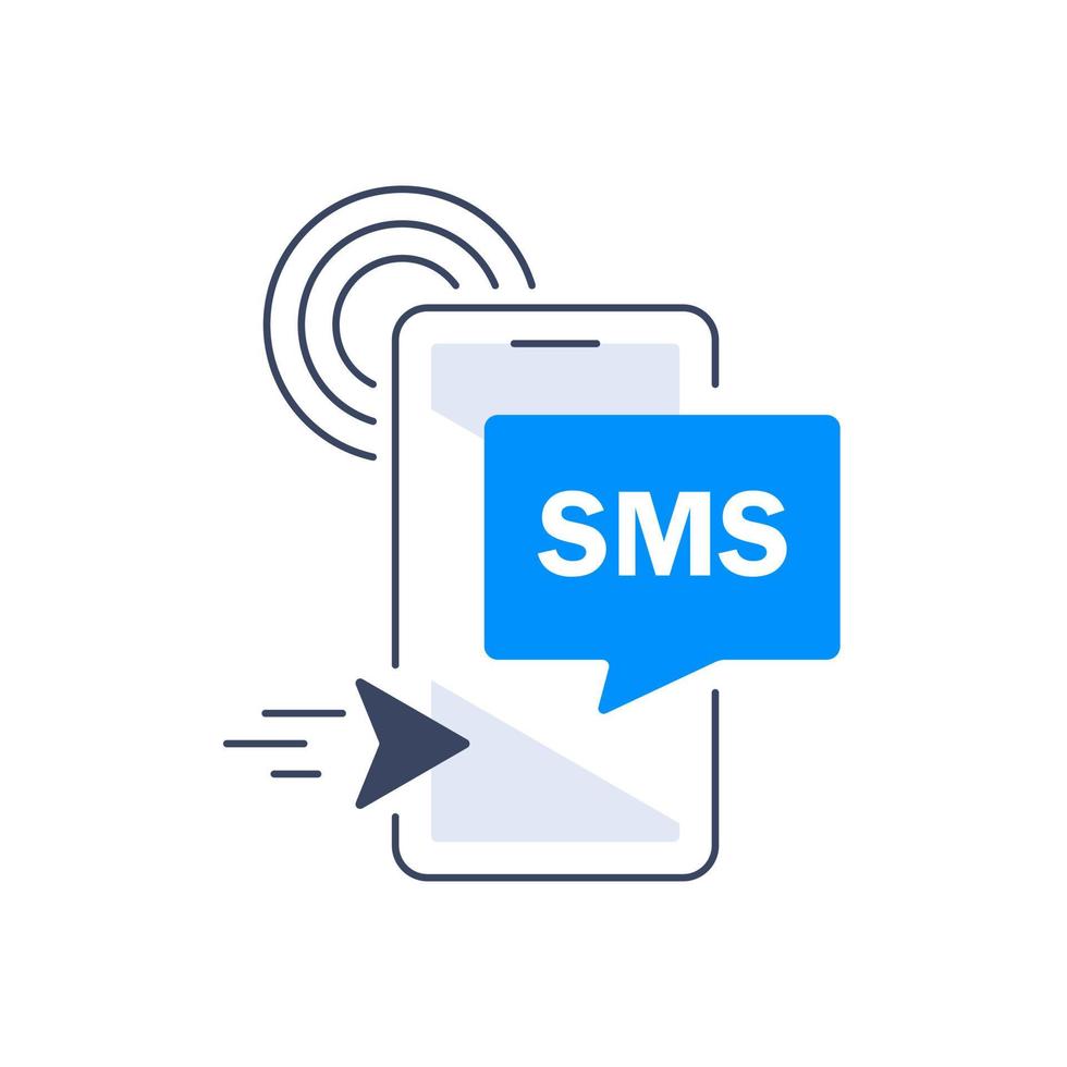 Phone message notification, receive authentication code, send sms vector