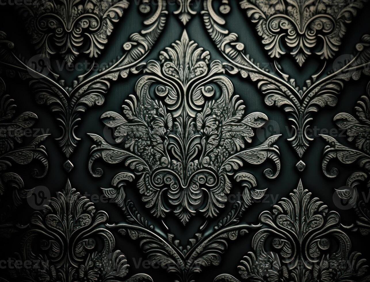 Royal vintage Victorian Gothic background Rococo venzel and whorl created with technology photo
