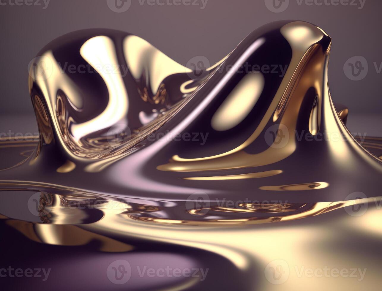 A metallic abstract wavy liquid background technology photo