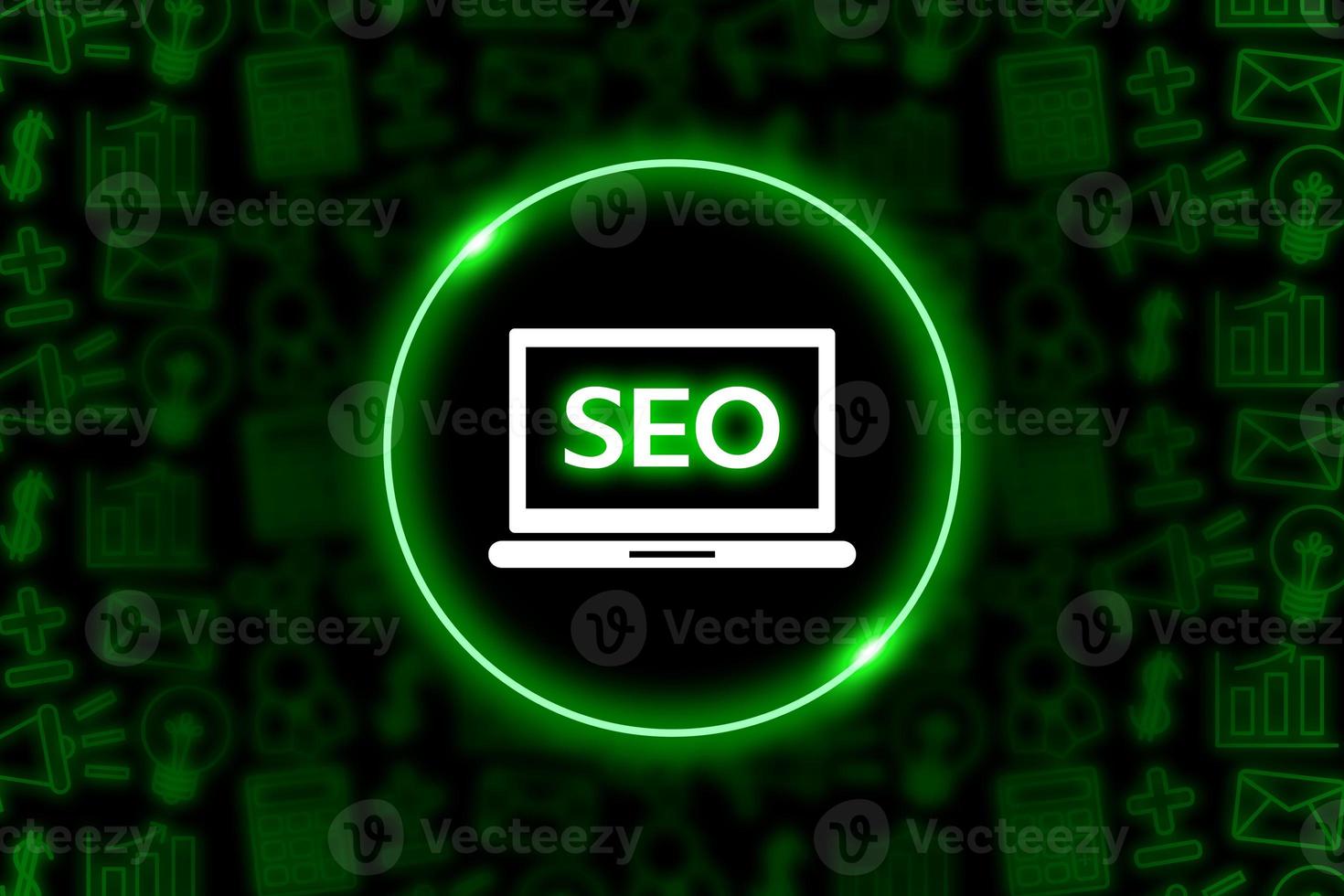 SEO search engine optimization, organic search and link building idea photo