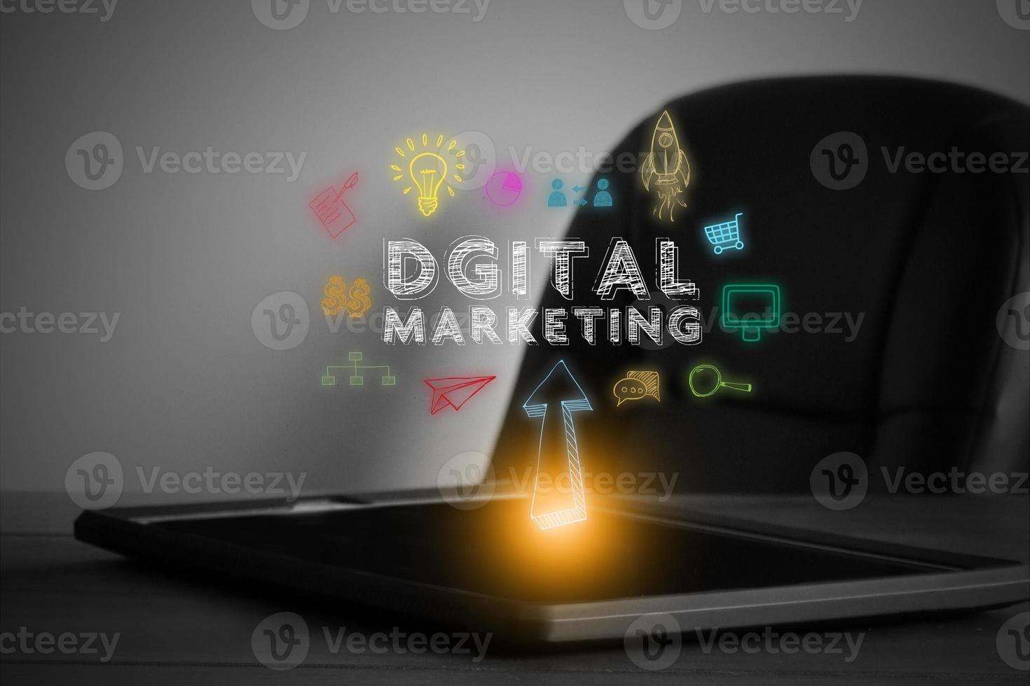 Digital Marketing, online marketing and internet marketing concept photo