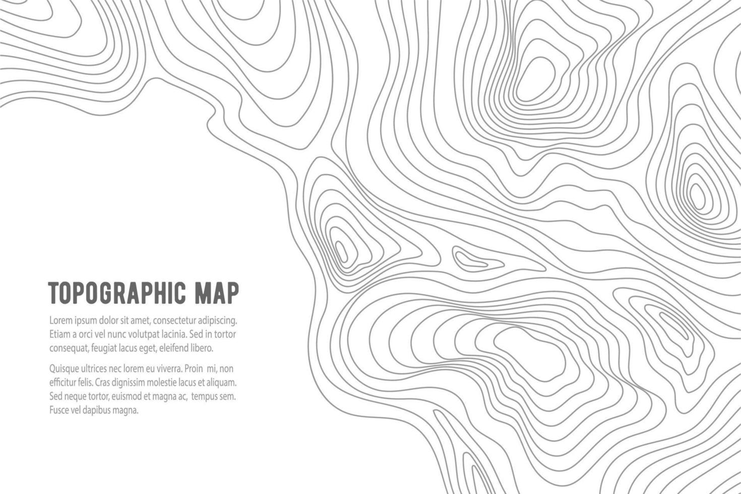 Topographic map, grid, texture, relief contour vector
