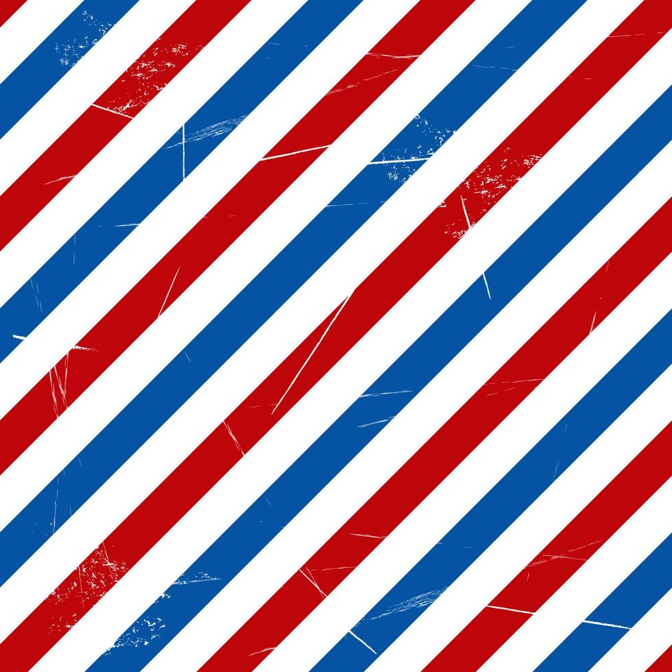 Grunge barber pattern with barbershop pole stripes vector