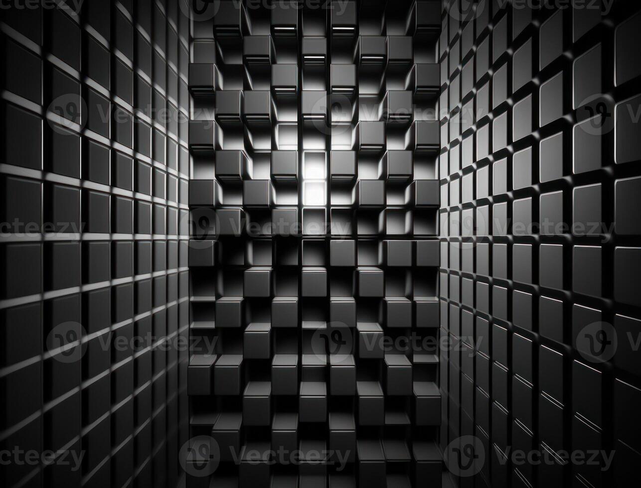 3D Futuristic cubes background Abstract geometric mosaic Square tiles pattern created with technology photo