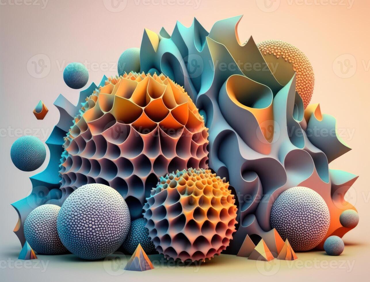 Abstract image featuring a combination of organic and geometric shapes dynamic and energetic background created with technology photo