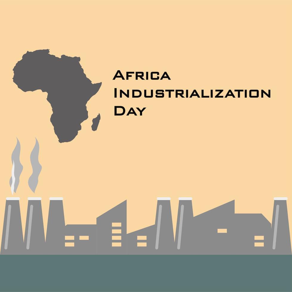 Vector Logo and icons of Africa industialization day celebration. flat design. flyer design.flat illustration graphic. can be use for background, copy space and wallpaper