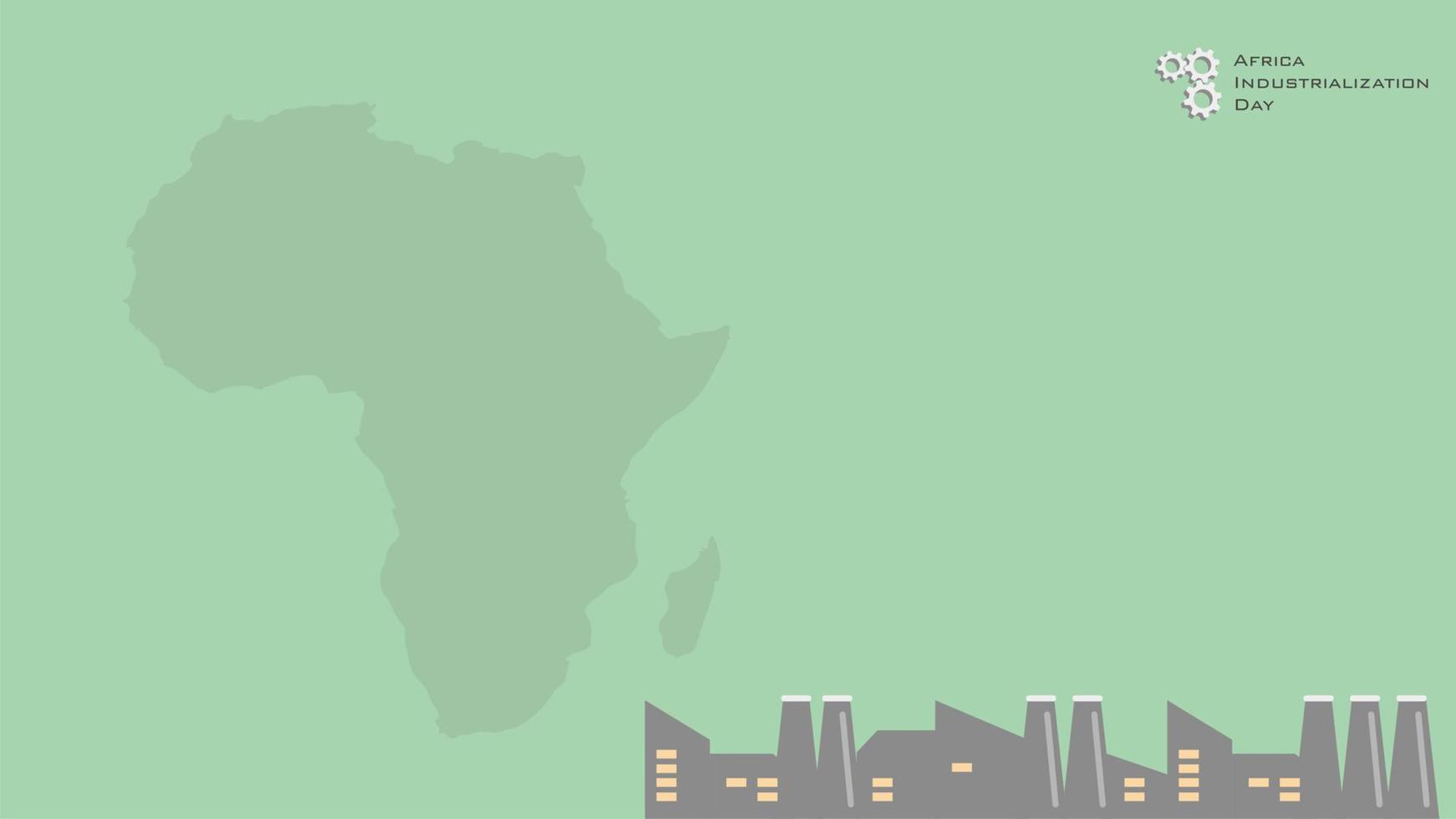 Vector Logo and icons of Africa industialization day celebration. flat design. flyer design.flat illustration graphic. can be use for background, copy space and wallpaper