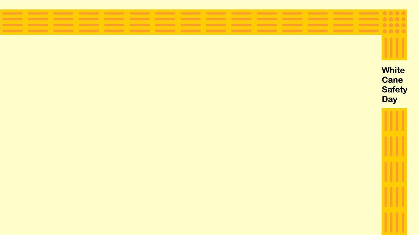 White cane safety day concept banner with guiding block for pedestrian Wallpaper Background and copy Space Area. Suitable to place on content with that theme. october united states holiday vector