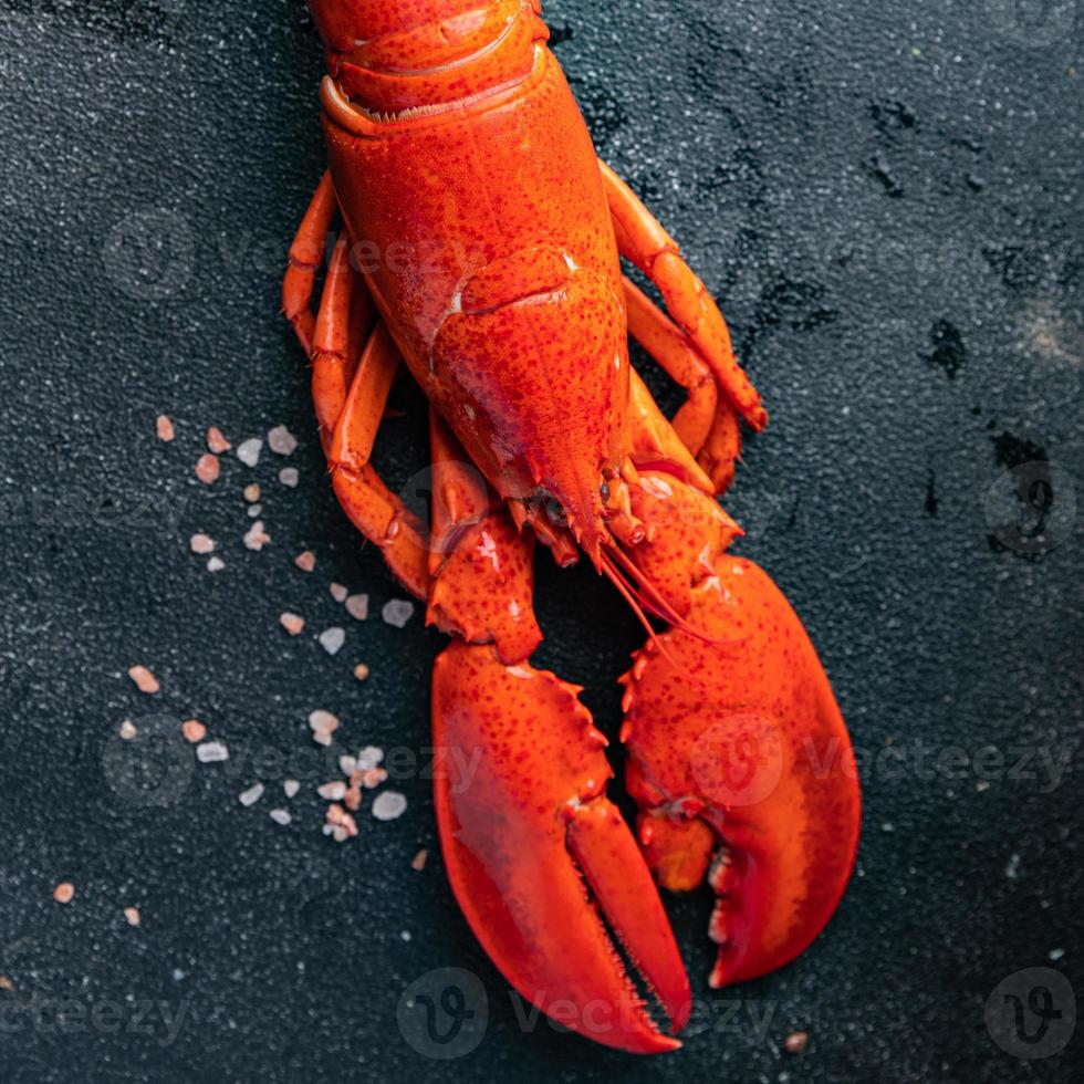 fresh lobster seafood product meal food snack on the table copy space food background rustic top view photo