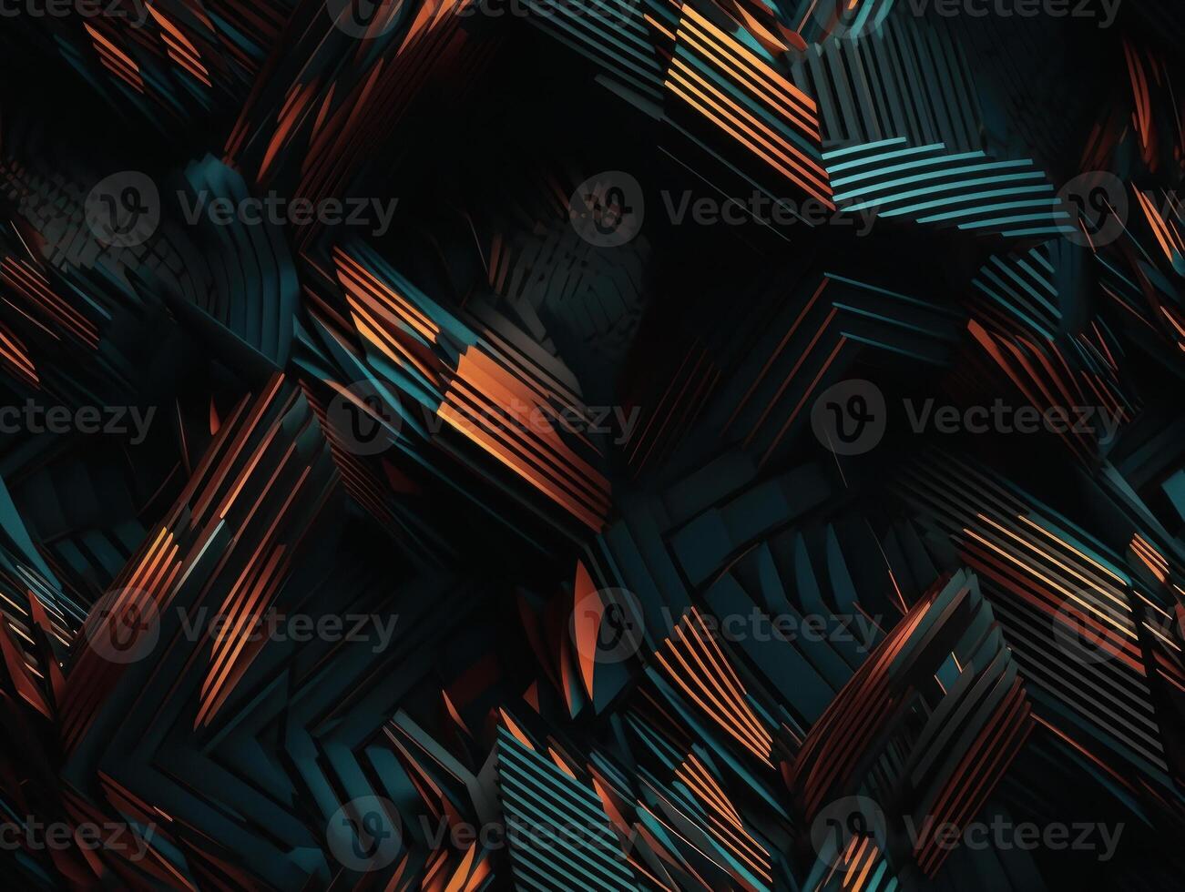 Dark abstract geometric grid pattern Seamless background created with technology photo